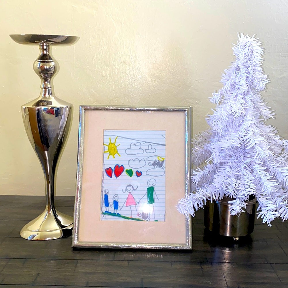 Elegant Chrome Finish Pillar Candleholder